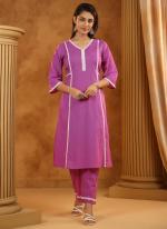 Rayon Cotton Pink Casual Wear Embroidery Work Readymade Cord Set